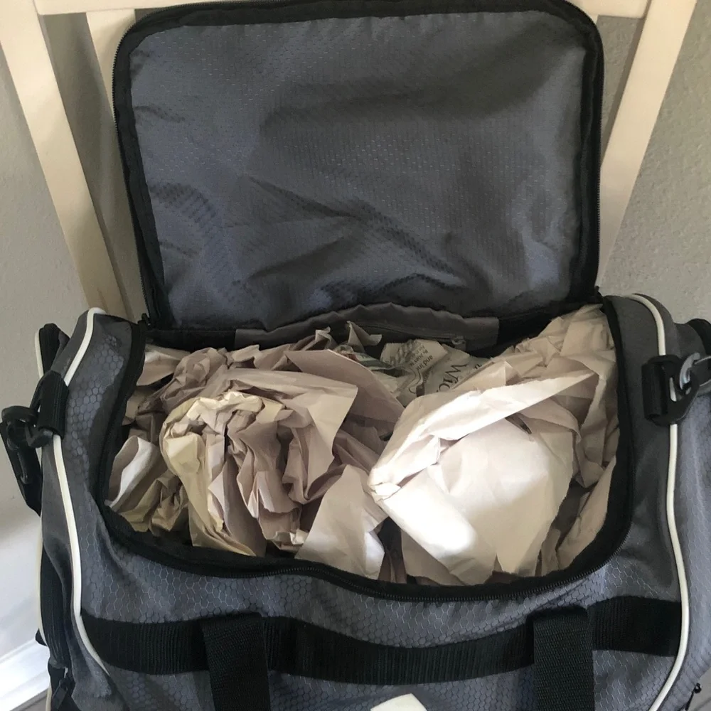 Adidas Defender IV Black and Gray Duffel Bag